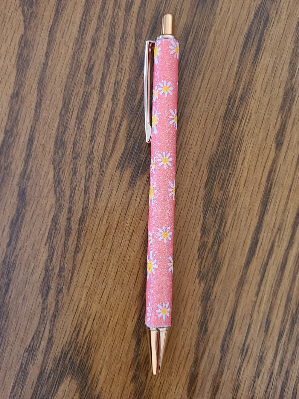 Daisy Ballpoint Pen In Pink Or Coral